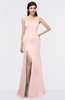 ColsBM Claudia Pastel Pink Mature Sheath Strapless Sleeveless Floor Length Ruching Bridesmaid Dresses