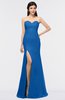 ColsBM Claudia Royal Blue Mature Sheath Strapless Sleeveless Floor Length Ruching Bridesmaid Dresses