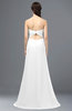 ColsBM Claudia White Mature Sheath Strapless Sleeveless Floor Length Ruching Bridesmaid Dresses