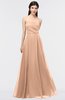 ColsBM Marlee Almost Apricot Modest A-line Sleeveless Zip up Floor Length Plainness Bridesmaid Dresses