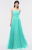 ColsBM Marlee Blue Turquoise Modest A-line Sleeveless Zip up Floor Length Plainness Bridesmaid Dresses