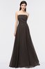 ColsBM Marlee Fudge Brown Modest A-line Sleeveless Zip up Floor Length Plainness Bridesmaid Dresses