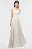 ColsBM Marlee Off White Modest A-line Sleeveless Zip up Floor Length Plainness Bridesmaid Dresses