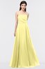 ColsBM Marlee Pastel Yellow Modest A-line Sleeveless Zip up Floor Length Plainness Bridesmaid Dresses