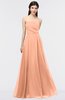 ColsBM Marlee Salmon Modest A-line Sleeveless Zip up Floor Length Plainness Bridesmaid Dresses