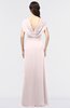 ColsBM Cecilia Light Pink Modern A-line Short Sleeve Zip up Floor Length Ruching Bridesmaid Dresses