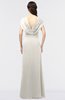 ColsBM Cecilia Off White Modern A-line Short Sleeve Zip up Floor Length Ruching Bridesmaid Dresses