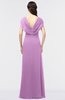 ColsBM Cecilia Orchid Modern A-line Short Sleeve Zip up Floor Length Ruching Bridesmaid Dresses