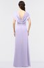 ColsBM Cecilia Pastel Lilac Modern A-line Short Sleeve Zip up Floor Length Ruching Bridesmaid Dresses