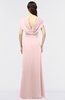 ColsBM Cecilia Pastel Pink Modern A-line Short Sleeve Zip up Floor Length Ruching Bridesmaid Dresses