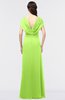 ColsBM Cecilia Sharp Green Modern A-line Short Sleeve Zip up Floor Length Ruching Bridesmaid Dresses