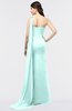ColsBM Helena Blue Glass Elegant Asymmetric Neckline Sleeveless Zip up Floor Length Bridesmaid Dresses