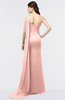 ColsBM Helena Coral Almond Elegant Asymmetric Neckline Sleeveless Zip up Floor Length Bridesmaid Dresses
