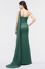 ColsBM Helena Dark Jade Elegant Asymmetric Neckline Sleeveless Zip up Floor Length Bridesmaid Dresses