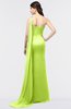 ColsBM Helena Green Glow Elegant Asymmetric Neckline Sleeveless Zip up Floor Length Bridesmaid Dresses