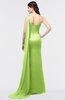 ColsBM Helena Greenery Elegant Asymmetric Neckline Sleeveless Zip up Floor Length Bridesmaid Dresses