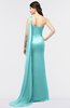 ColsBM Helena Lake Blue Elegant Asymmetric Neckline Sleeveless Zip up Floor Length Bridesmaid Dresses