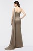 ColsBM Helena Latte Elegant Asymmetric Neckline Sleeveless Zip up Floor Length Bridesmaid Dresses
