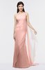 ColsBM Helena Light Coral Elegant Asymmetric Neckline Sleeveless Zip up Floor Length Bridesmaid Dresses