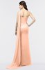 ColsBM Helena Peach Nectar Elegant Asymmetric Neckline Sleeveless Zip up Floor Length Bridesmaid Dresses