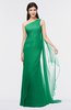 ColsBM Helena Pepper Green Elegant Asymmetric Neckline Sleeveless Zip up Floor Length Bridesmaid Dresses