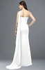 ColsBM Helena White Elegant Asymmetric Neckline Sleeveless Zip up Floor Length Bridesmaid Dresses