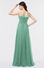 ColsBM Abril Beryl Green Classic Spaghetti Sleeveless Zip up Floor Length Appliques Bridesmaid Dresses