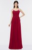 ColsBM Abril Dark Red Classic Spaghetti Sleeveless Zip up Floor Length Appliques Bridesmaid Dresses