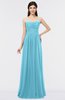 ColsBM Abril Light Blue Classic Spaghetti Sleeveless Zip up Floor Length Appliques Bridesmaid Dresses