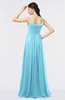 ColsBM Abril Light Blue Classic Spaghetti Sleeveless Zip up Floor Length Appliques Bridesmaid Dresses