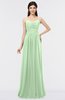 ColsBM Abril Light Green Classic Spaghetti Sleeveless Zip up Floor Length Appliques Bridesmaid Dresses