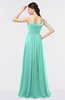 ColsBM Abril Mint Green Classic Spaghetti Sleeveless Zip up Floor Length Appliques Bridesmaid Dresses