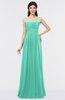 ColsBM Abril Seafoam Green Classic Spaghetti Sleeveless Zip up Floor Length Appliques Bridesmaid Dresses