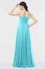 ColsBM Abril Turquoise Classic Spaghetti Sleeveless Zip up Floor Length Appliques Bridesmaid Dresses