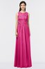 ColsBM Beverly Beetroot Purple Gorgeous Scoop Sleeveless Zip up Floor Length Lace Bridesmaid Dresses