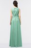 ColsBM Beverly Beryl Green Gorgeous Scoop Sleeveless Zip up Floor Length Lace Bridesmaid Dresses