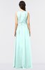 ColsBM Beverly Blue Glass Gorgeous Scoop Sleeveless Zip up Floor Length Lace Bridesmaid Dresses