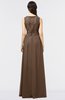 ColsBM Beverly Chocolate Brown Gorgeous Scoop Sleeveless Zip up Floor Length Lace Bridesmaid Dresses