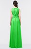 ColsBM Beverly Classic Green Gorgeous Scoop Sleeveless Zip up Floor Length Lace Bridesmaid Dresses
