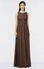 ColsBM Beverly Copper Gorgeous Scoop Sleeveless Zip up Floor Length Lace Bridesmaid Dresses