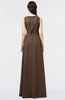 ColsBM Beverly Copper Gorgeous Scoop Sleeveless Zip up Floor Length Lace Bridesmaid Dresses