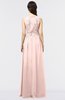 ColsBM Beverly Dusty Rose Gorgeous Scoop Sleeveless Zip up Floor Length Lace Bridesmaid Dresses