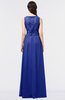 ColsBM Beverly Electric Blue Gorgeous Scoop Sleeveless Zip up Floor Length Lace Bridesmaid Dresses