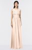 ColsBM Beverly Fresh Salmon Gorgeous Scoop Sleeveless Zip up Floor Length Lace Bridesmaid Dresses