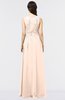 ColsBM Beverly Fresh Salmon Gorgeous Scoop Sleeveless Zip up Floor Length Lace Bridesmaid Dresses