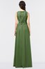 ColsBM Beverly Garden Green Gorgeous Scoop Sleeveless Zip up Floor Length Lace Bridesmaid Dresses