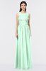 ColsBM Beverly Honeydew Gorgeous Scoop Sleeveless Zip up Floor Length Lace Bridesmaid Dresses
