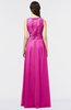 ColsBM Beverly Hot Pink Gorgeous Scoop Sleeveless Zip up Floor Length Lace Bridesmaid Dresses