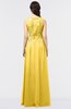 ColsBM Beverly Lemon Curry Gorgeous Scoop Sleeveless Zip up Floor Length Lace Bridesmaid Dresses