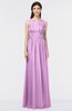 ColsBM Beverly Orchid Gorgeous Scoop Sleeveless Zip up Floor Length Lace Bridesmaid Dresses
